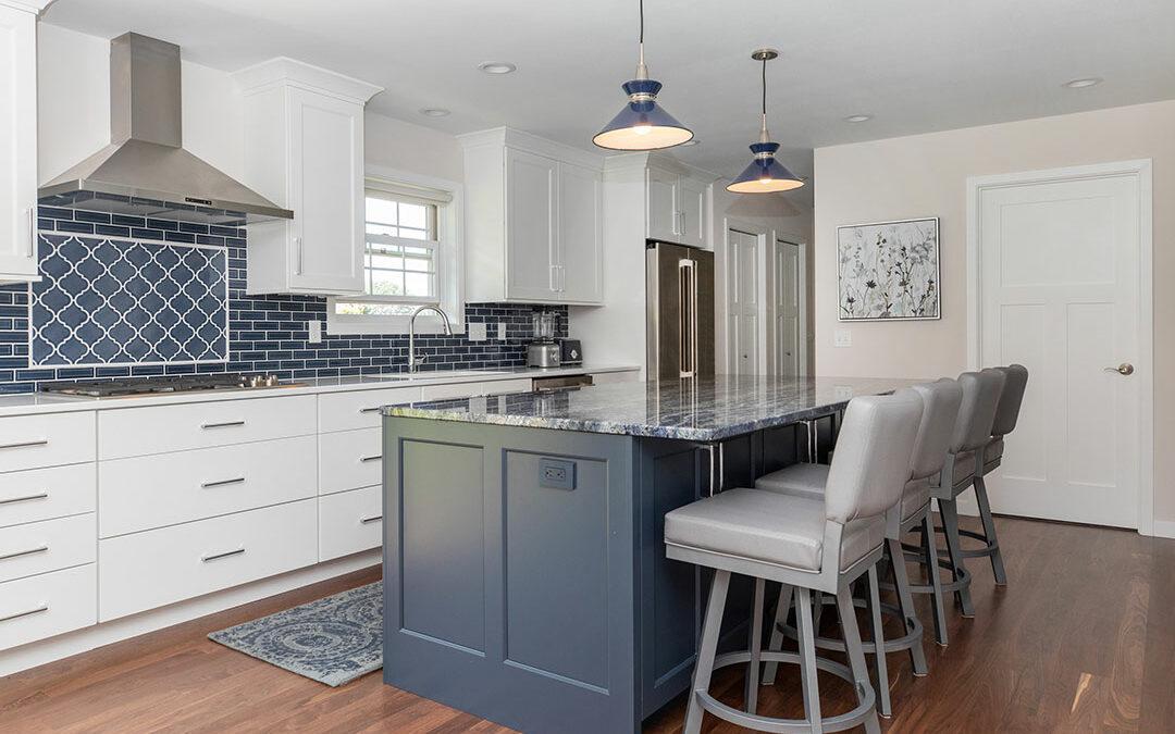 Kitchen island with Blue Island
