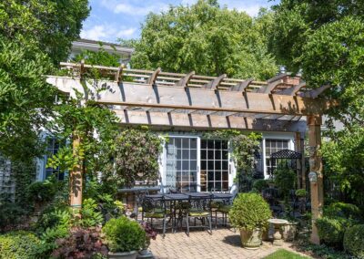 Custom Pergola with Wisteria