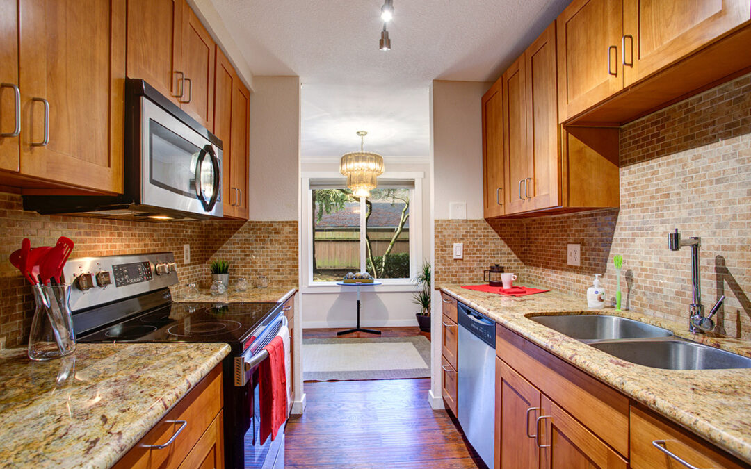 A typical and cramped Galley Kitchen.